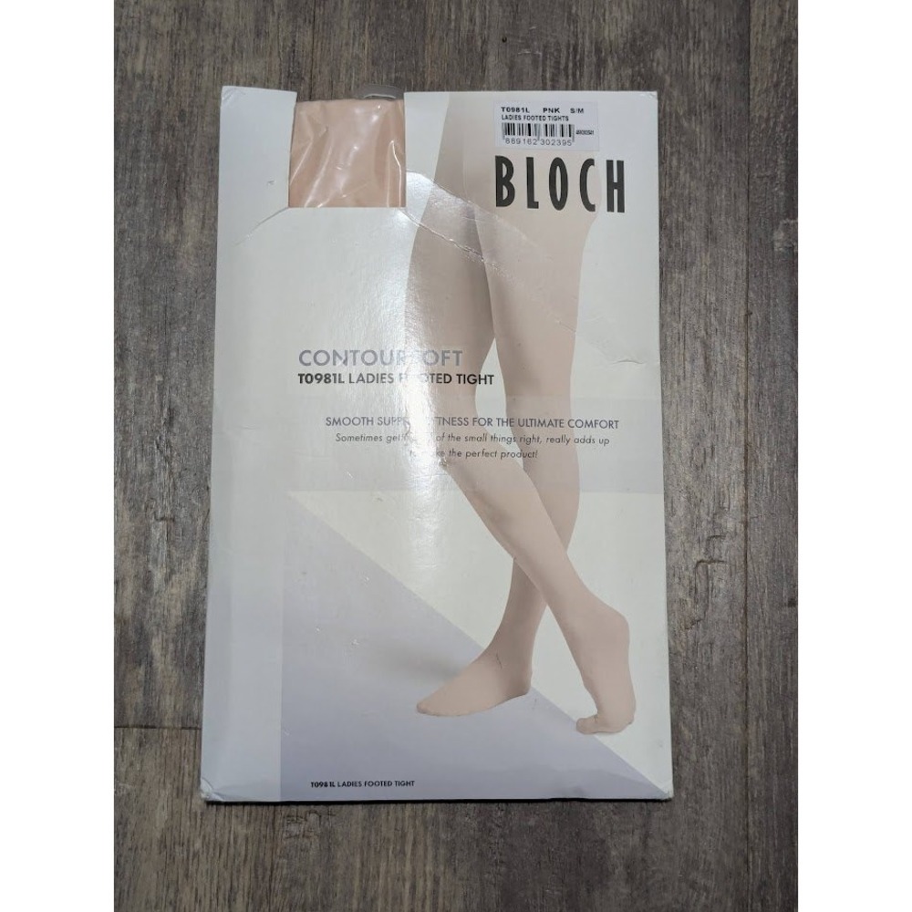 Bloch ContourSoft T0981L Ladies Footed Tights Pink S/M Dance Ballet Legwear NEW